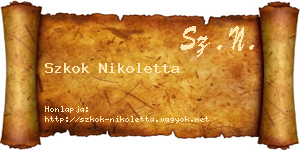 Szkok Nikoletta névjegykártya